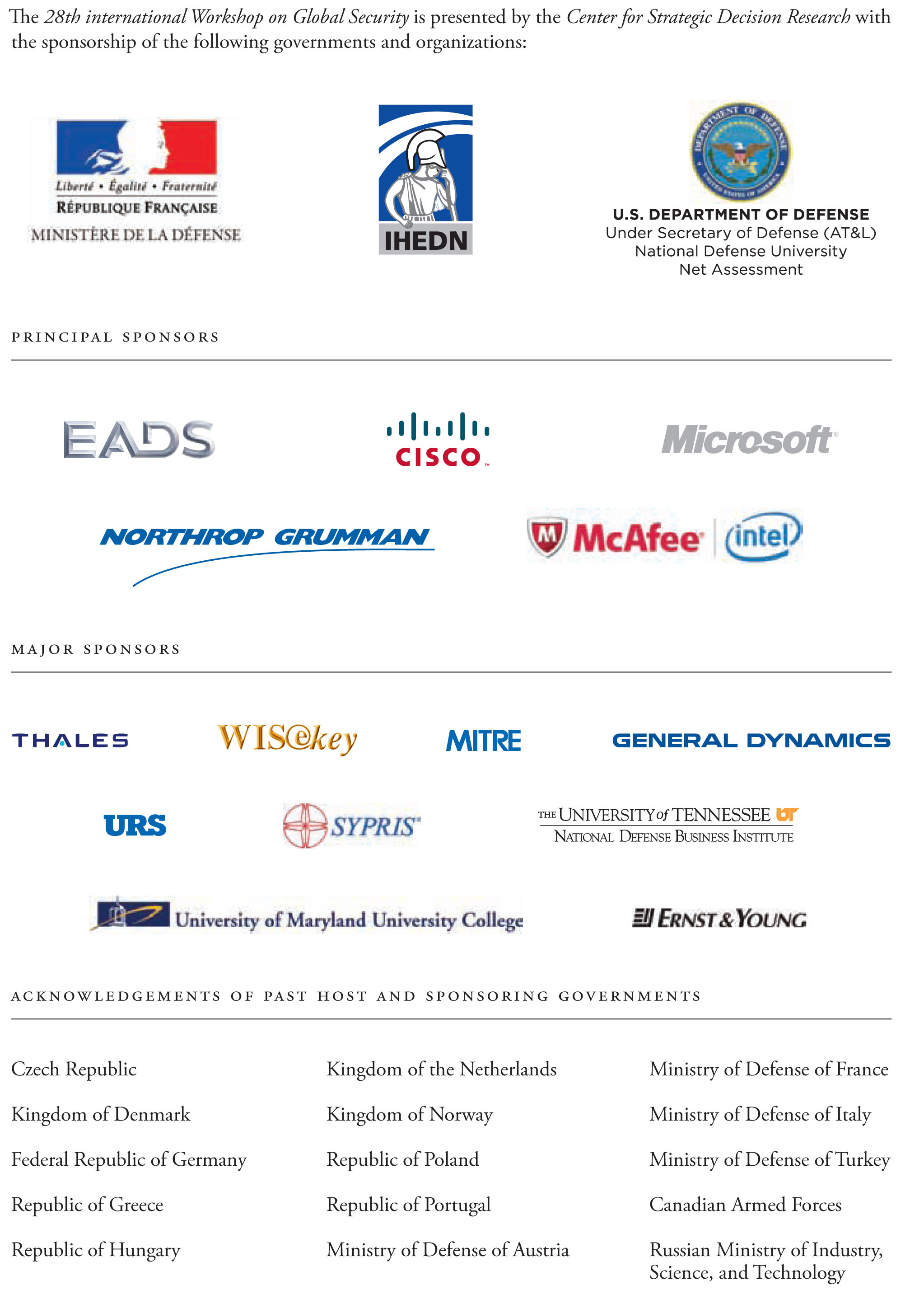 Sponsors 2011